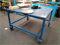 Steel Framed Mobile 1200mm x 1200mm Work Table
