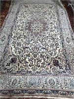 12.9 X 7.8. Sami antique Persian Naein Silk & wool