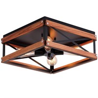 4-Light Rustic famrhouse Flush Mount Ceiling