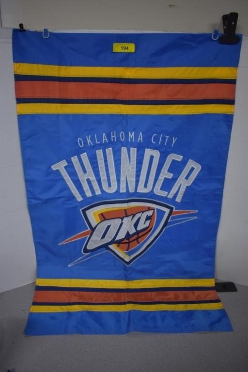 Oklahoma City Thunder Basketball Banner/Flag