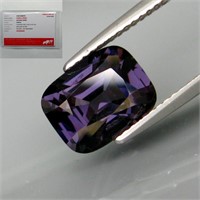 Natural Burma Purple Spinel 3.40 Carats - Certifie