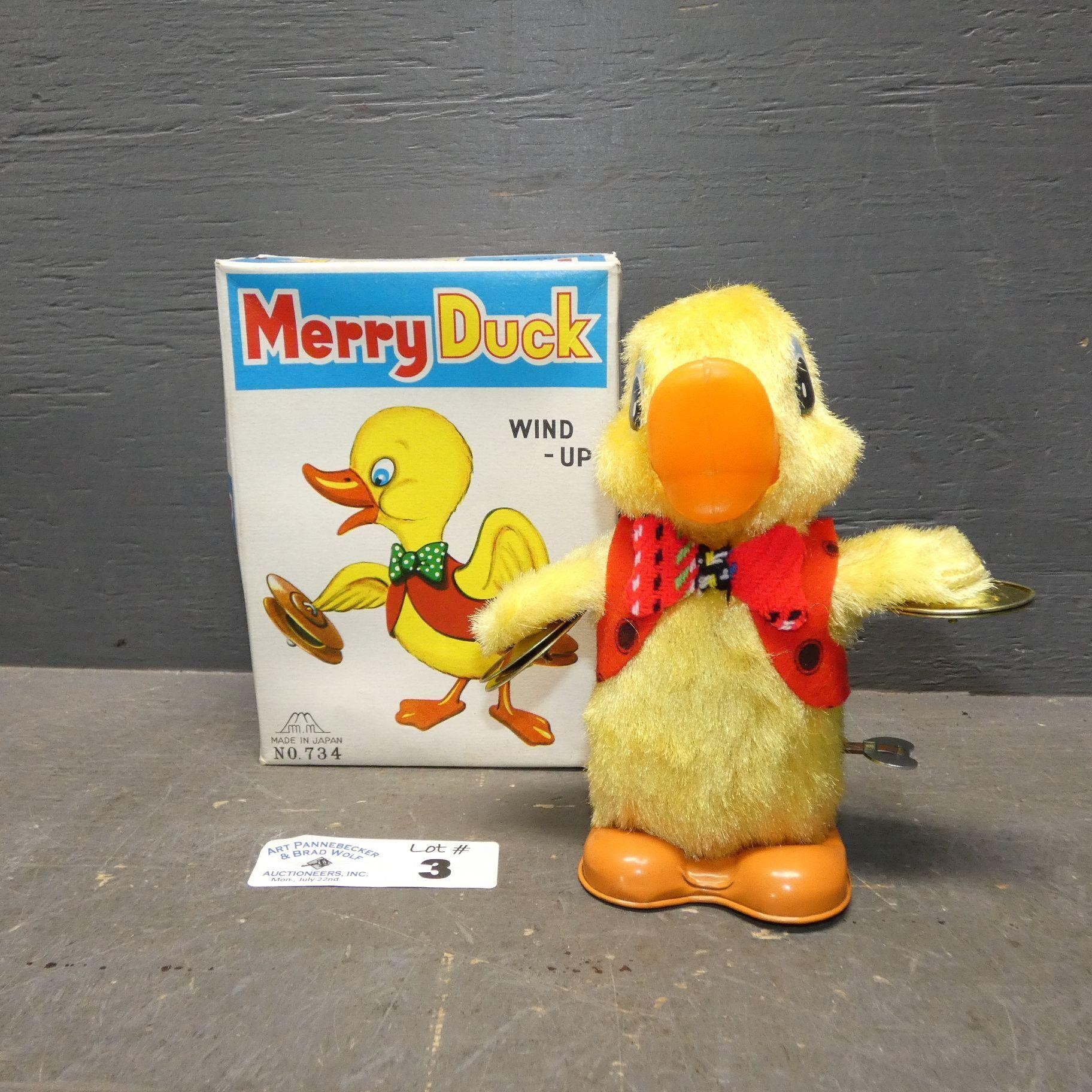 Merry Duck Wind - Up Toy w/ Original Box