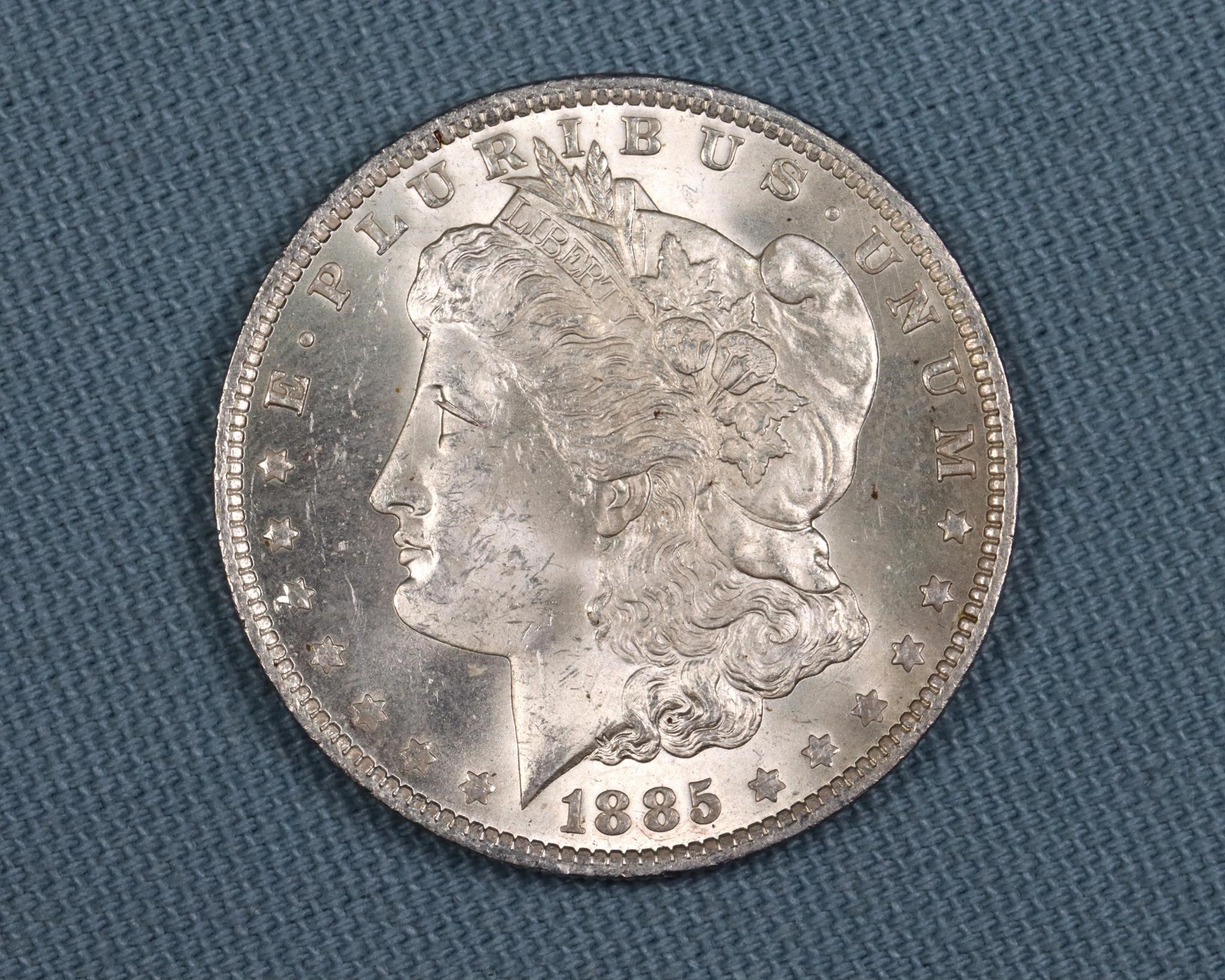 1885-O Morgan Silver Dollar, AU