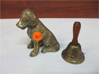 Brass Dog & Bell