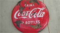 Vintage Coca-Cola button sign