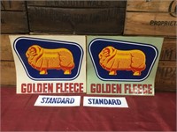 Original NOS Golden Fleece Bowser Stickers x 4
