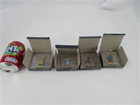 4 mini figurine en métal de Tintin