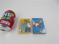 2 paquets de cartes à jouer neufs, Tintin
