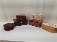 Wooden Trinket Box Collector Lot