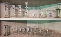 Glass candle sticks & holders