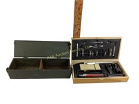 X-Acto Knife Kit  in wooden box missing pieces,