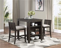 Daye 3 Piece Wood Counter Height Dining Set