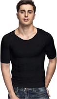 Odoland Men's Body Shaper Slimming Shirt Tummy