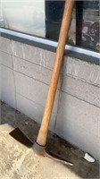 Wood handle pic axe