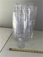 24 Pepsi/Dr. Pepper heavy plastic glasses (6 1/2
