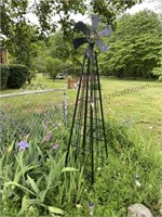 Black windmill for garden