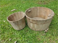 wooden wash tub bucket