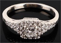 0.62CTW DIAMOND 14K WHITE GOLD WEDDING RING