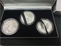 American Silver Eagle three coin anniversary set