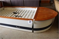 Wooden Twin Size Boat Bed with Storage (Shop)