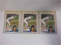 LOT OF 3 1983 TOPPS WADE BOGGS #498 ROOKIES
