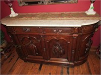 Marble Top Buffet (has a crack on the back left