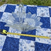 LE Smith Glass Feather Basket