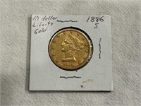 1886S $10 Liberty Gold Coin