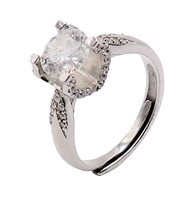 925S 1.0ct Moissanite Diamond Ring