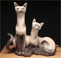 MCM Lane & Co Siamese Cat TV Lamp Ceramic