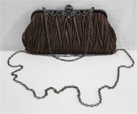 New Satiny Brown Clutch Bag / Purse