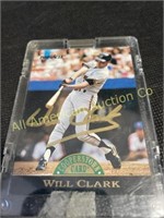 Signed 1993 Will Clark Pinnacle Cooperstown card