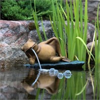 Aquascape Lazy Frog on Lily Pad Pond and Garden