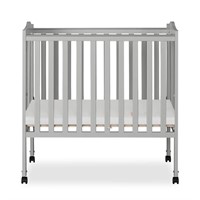 Pebble Grey Lightweight Folding Portable Crib
