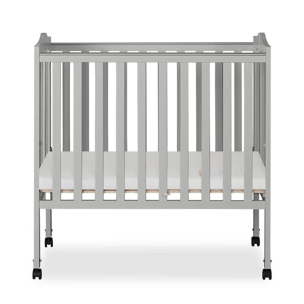 2 in 1 Pebble Grey Lightweight Folding Crib