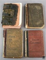 Vintage Educational Books 1870 - 1915 / 4 pc