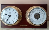 Mounted Clock and Barometer