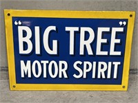“BIG TREE” MOTOR SPIRIT Enamel Sign - 435 x