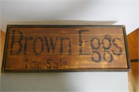 Brown Eggs Wood Sign 29"x11 1/2"