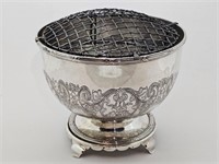 Silverplate Bowl & Flower Frog