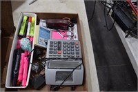 Calculator, Highlighters, other office supplies