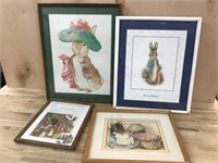 4- Peter Rabbit framed prints