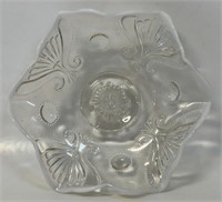 PRETTY ANTIQUE OPALESCENT EMBOSSED BOWL