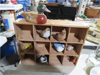 WOOD CRATE WITH BIRDS AND DUCK