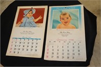 Local Advertising Calendars 1958 and 1961 from