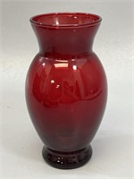 Ruby Red Glass Vase