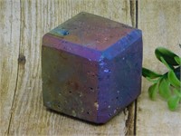 RAINBOW TITANIUM CUBE ROCK STONE LAPIDARY SPECIMEN