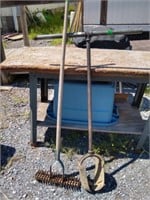 Leveling rake & Homemade pump puller