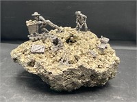 Heavy Pewter Gold Miner Pyrite Fool's Gold