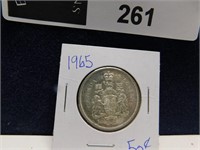 CANADA 1965 50 CENTS HALF DOLLAR SILVER COIN